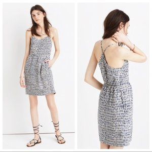 Madewell Navy and White Spotted Strap Mini Dress